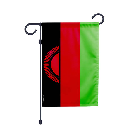 Drapeau jardin malawi en polyester résistant vertical