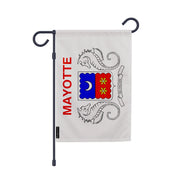 Drapeau jardin mayotte polyester résistant format vertical