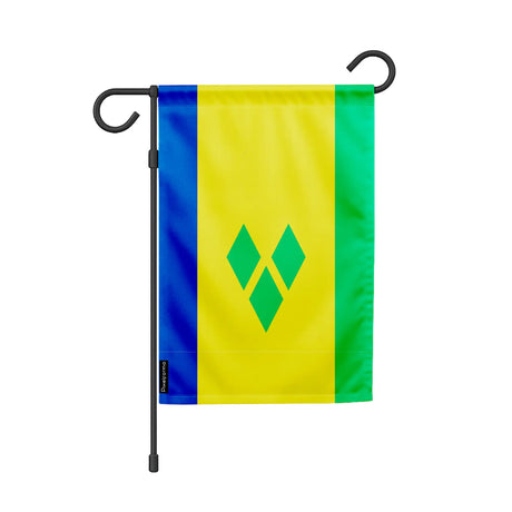 Drapeau jardin saint-vincent-et-les-grenadines polyester résistant