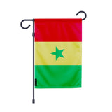 Drapeau jardin sénégal polyester résistant format vertical