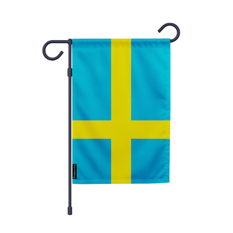 Drapeau jardin suède en ployester - pixelforma