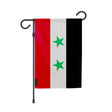Drapeau jardin syrie polyester résistant format vertical