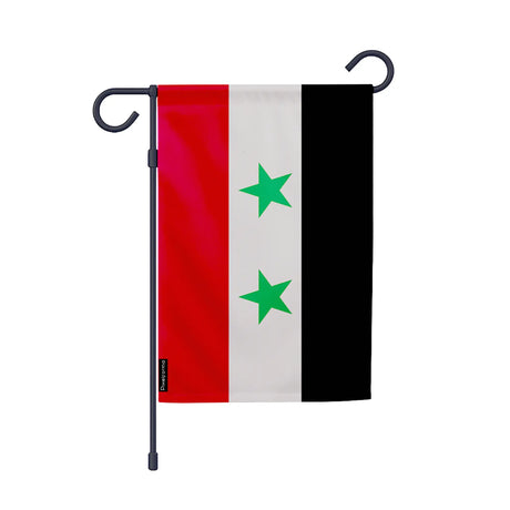 Drapeau jardin syrie polyester résistant format vertical