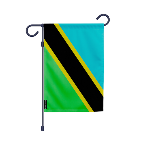 Drapeau jardin tanzanie en ployester - pixelforma