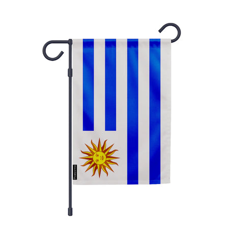 Drapeau jardin uruguay polyester résistant format vertical