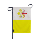 Drapeau jardin vatican polyester résistant vertical