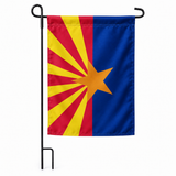 Drapeau jardin vertical Arizona sur support noir