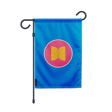 Drapeau jardin vertical association des nations de l’asie du sud-est en ployester - pixelforma