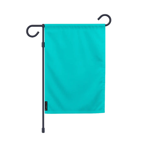 Drapeau jardin vertical bleu tuquoise foncé en ployester - pixelforma