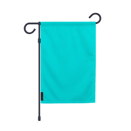 Drapeau jardin vertical bleu turquoise en ployester - pixelforma