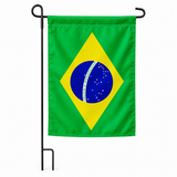 Drapeau jardin vertical Brésil sur support noir