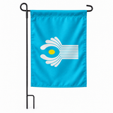 Drapeau jardin vertical Communauté des États indépendants sur support noir