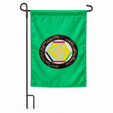 Drapeau jardin vertical Conseil de coopération du Golfe sur support noir