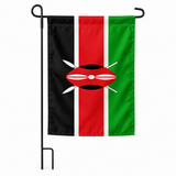 Drapeau jardin vertical Kenya sur support noir
