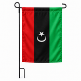 Drapeau jardin vertical Libye sur support noir