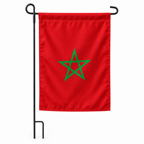 Drapeau jardin vertical Maroc sur support noir