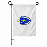 Drapeau jardin vertical Massachusetts sur support noir