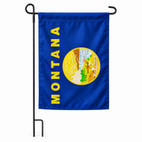 Drapeau jardin vertical Montana sur support noir