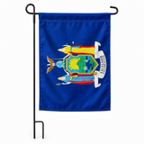 Drapeau jardin vertical New York sur support noir