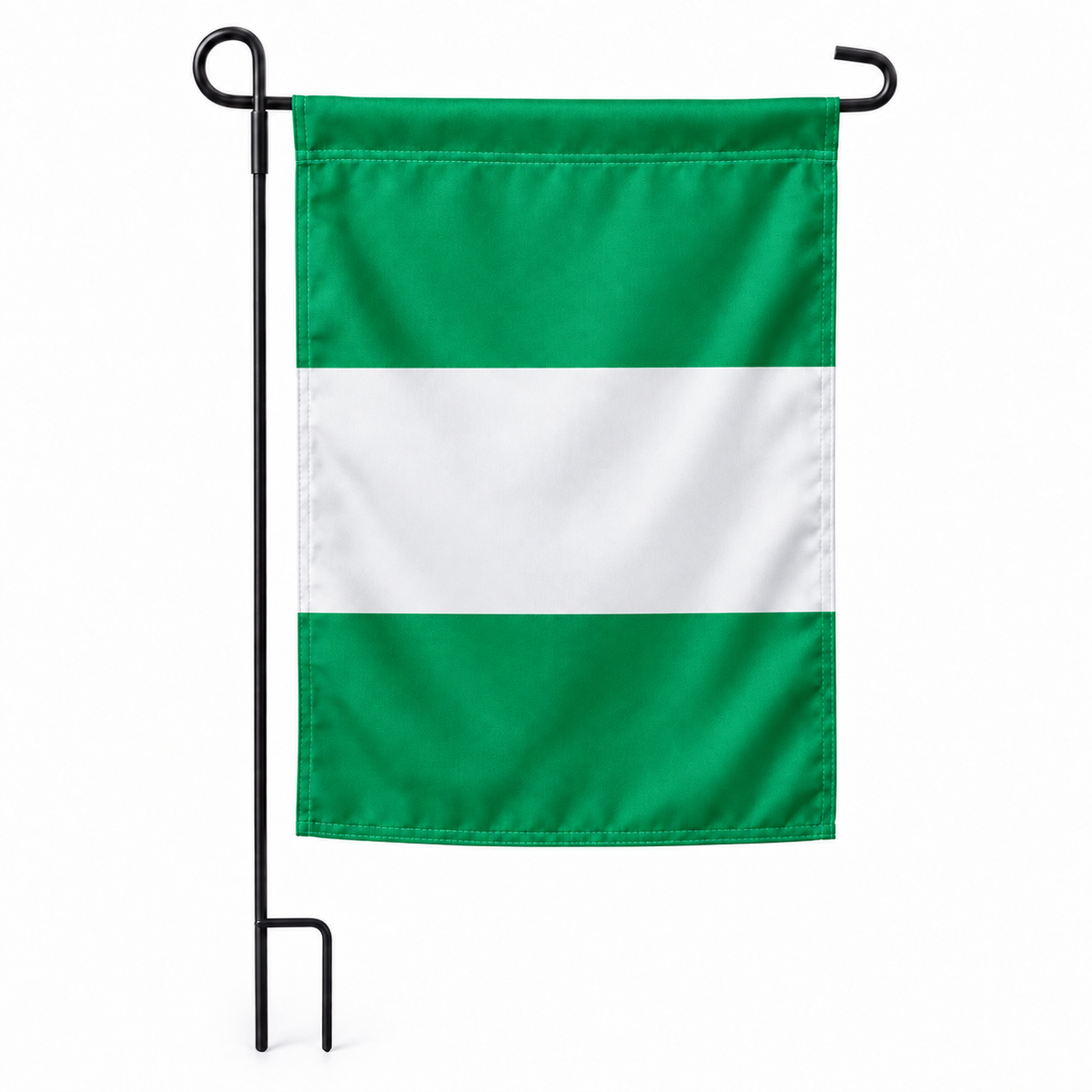 Drapeau jardin vertical Nigeria sur support noir