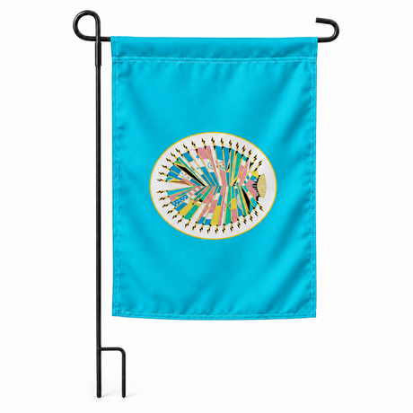Drapeau jardin vertical Organisation des États américains sur support noir