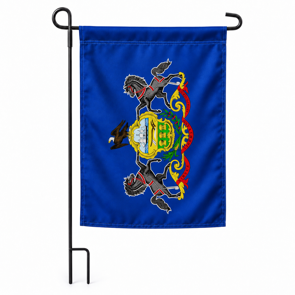 Drapeau jardin vertical Pennsylvanie sur support noir