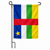Drapeau jardin vertical République centrafricaine sur support noir