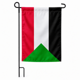 Drapeau jardin vertical Soudan sur support noir