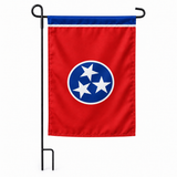 Drapeau jardin vertical Tennessee sur support noir