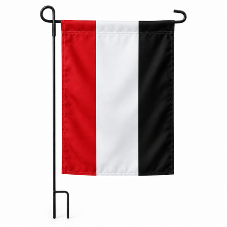 Drapeau jardin vertical Yémen sur support noir