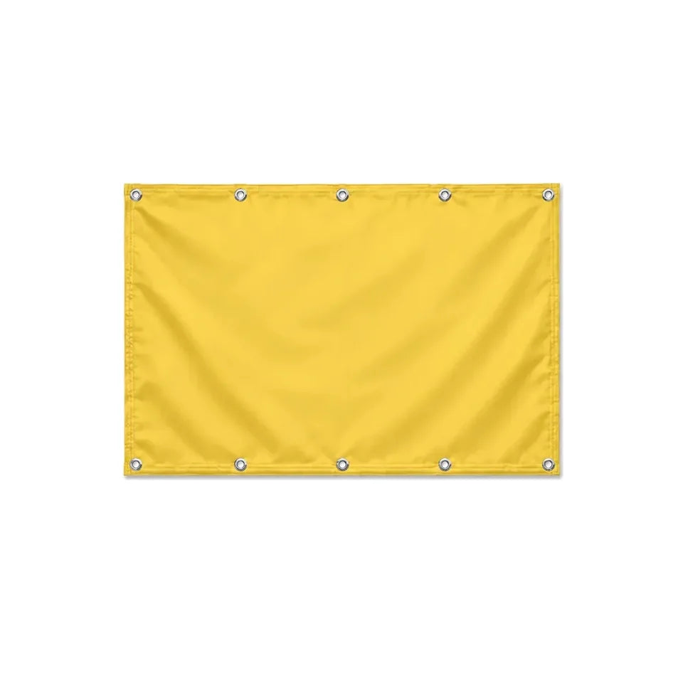 Drapeau Jaune format S en polyester avec dix œillets