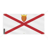 Drapeau jersey polyester résistant six œillets extérieur