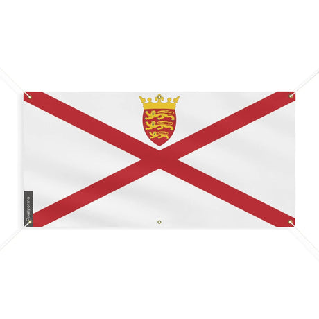 Drapeau jersey polyester résistant six œillets extérieur