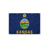 Drapeau du Kansas format S en polyester avec dix œillets
