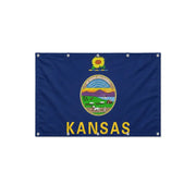 Drapeau du Kansas format S en polyester avec dix œillets