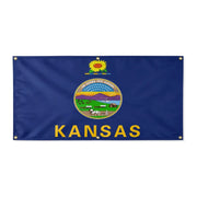 Drapeau kansas polyester résistant aux intempéries œillets