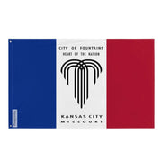 Drapeau kansas city polyester résistant œillets à gauche