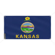 Drapeau kansas polyester résistant aux intempéries œillets