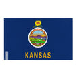 Drapeau kansas polyester résistant œillets à gauche