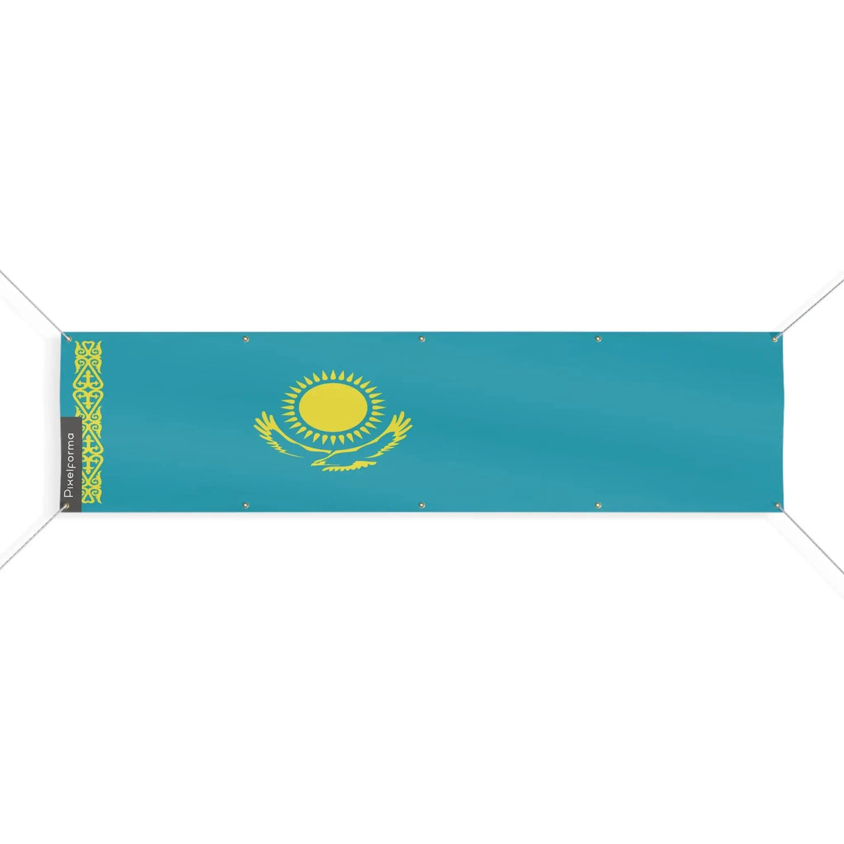 Drapeau kazakhstan polyester résistant aux intempéries