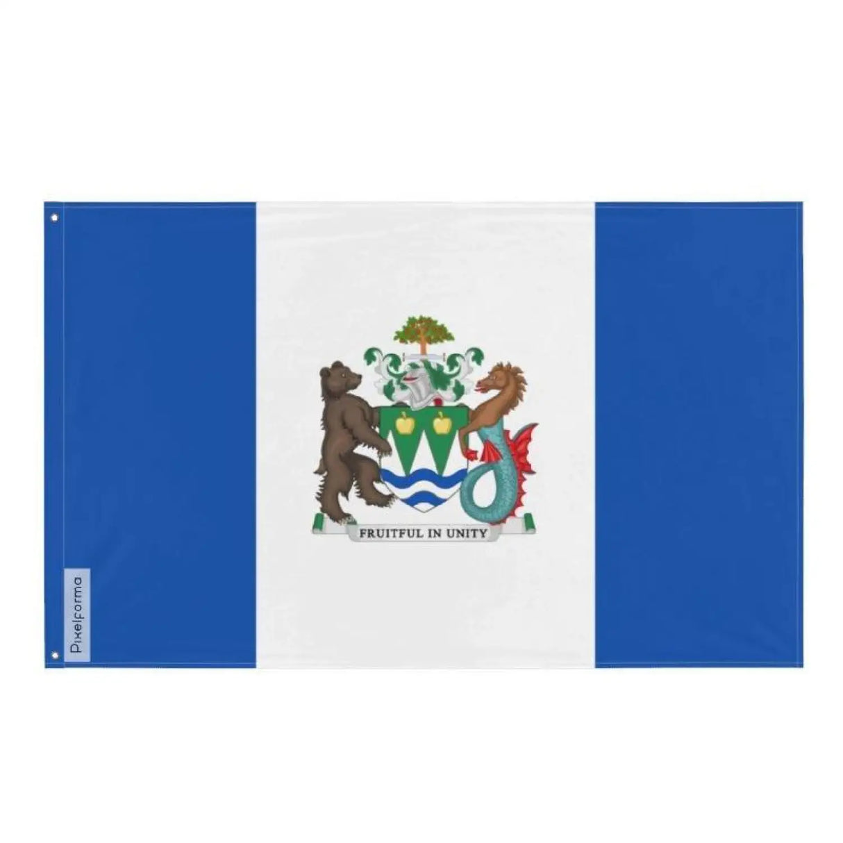 Drapeau kelowna plusieurs tailles en polyester - pixelforma