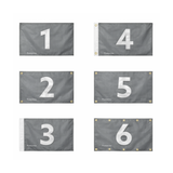 Drapeau kelowna polyester résistant œillets à gauche