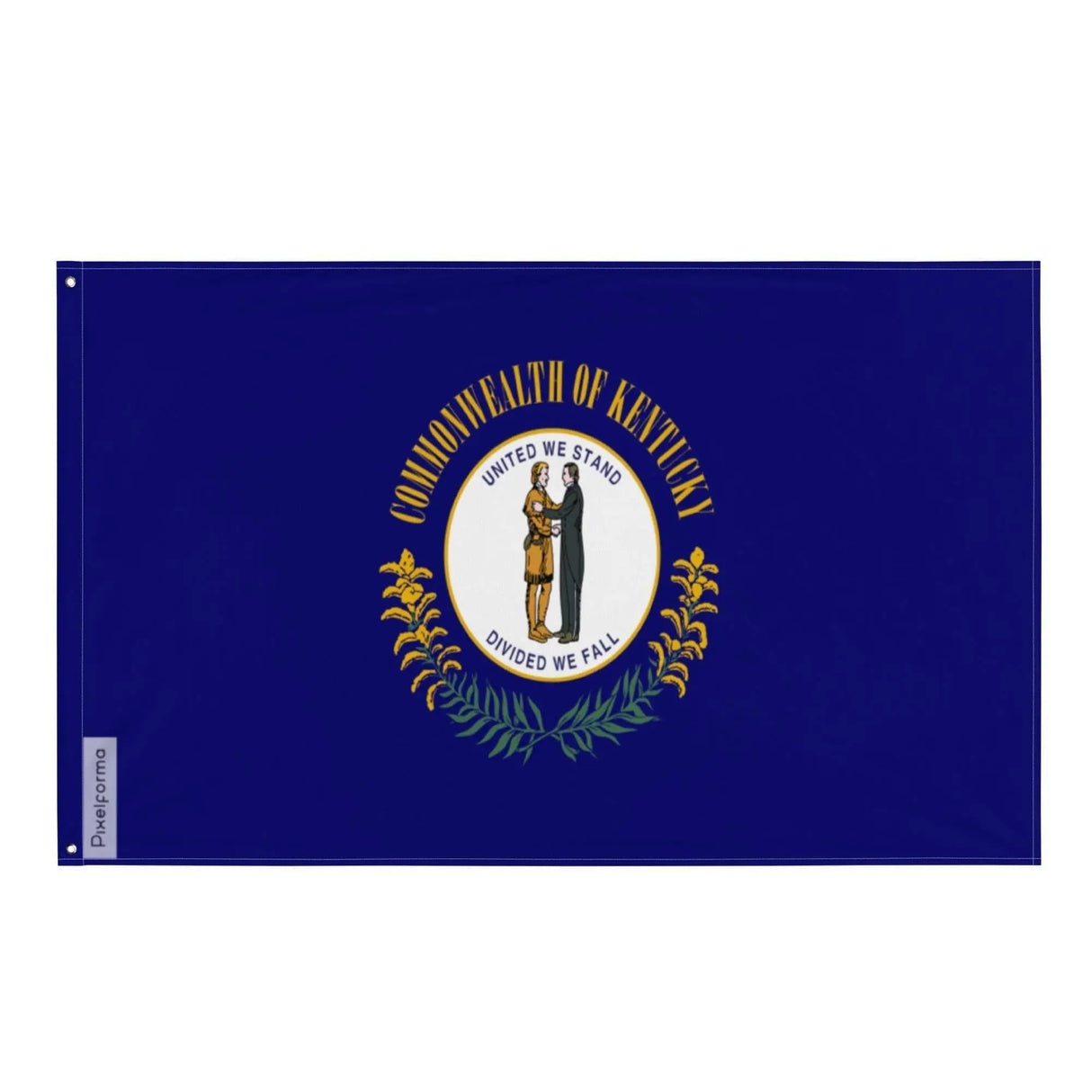 Drapeau kentucky polyester résistant œillets à gauche