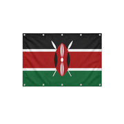 Drapeau du Kenya format S en polyester avec dix œillets