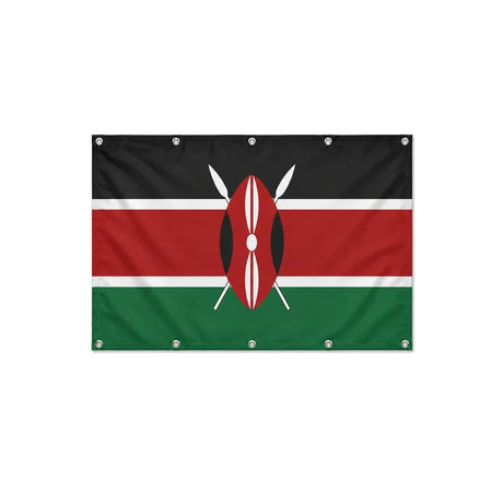 Drapeau du Kenya format S en polyester avec dix œillets