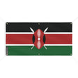 Drapeau kenya polyester résistant avec œillets solides