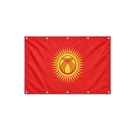 Drapeau du Kirghizistan format S en polyester avec dix œillets