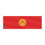 Drapeau kirghizistan polyester résistant usage extérieur