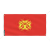 Drapeau kirghizistan polyester résistant usages extérieurs