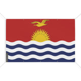 Drapeau kiribati en polyester résistant à 10 œillets